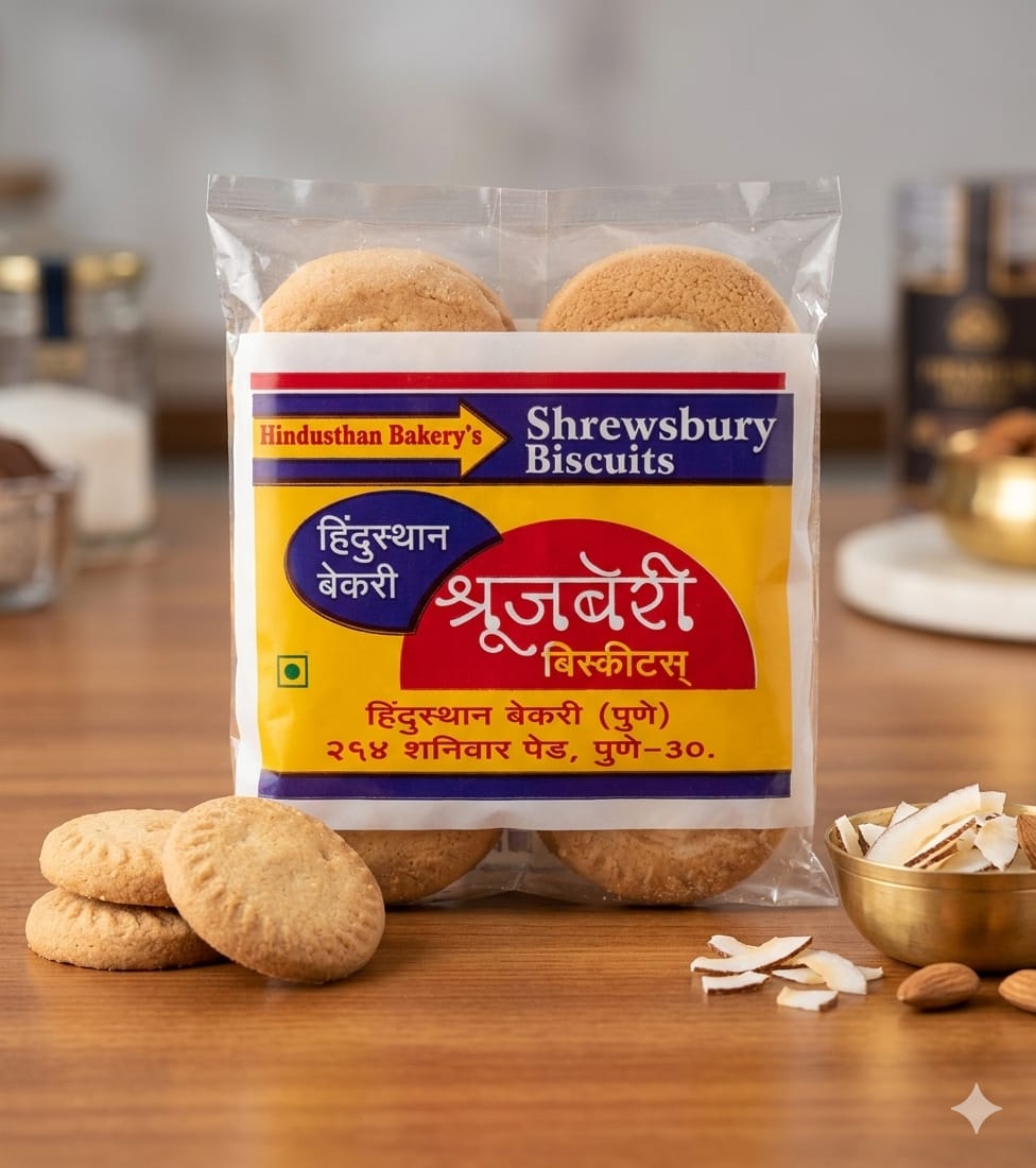 Hindustan Bakery Shrewsbury biscuits pack